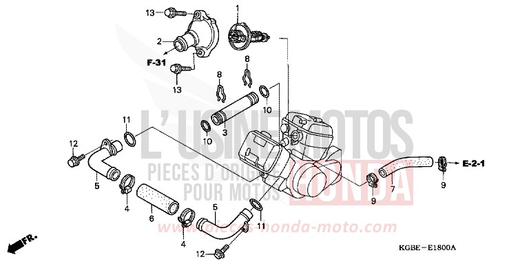 WASSERSCHLAUCH von Shadow VT125C SPANGLE SILVER METALLIC (NHA49) von 2006